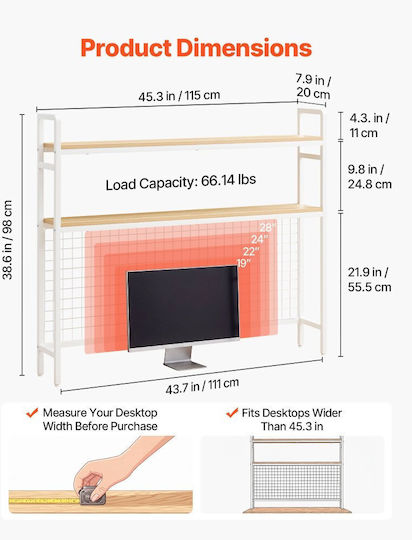 Bookcase White 111x18x55.5cm