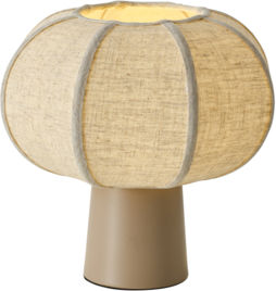 Eurolamp Table Lamp for E27 Socket with Beige Shade and Base