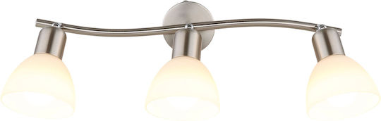 Globo Lighting Τριπλό Σποτ σε Ασημί Χρώμα