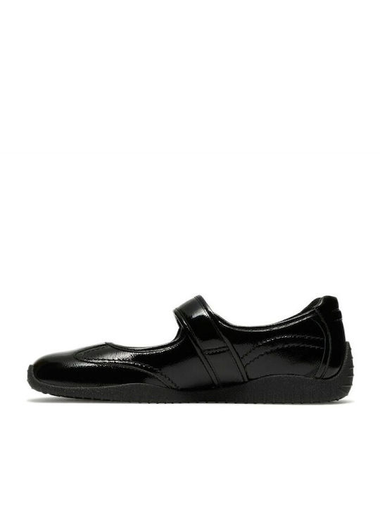 Mary Damen-Ballerinas aus schwarzem Lackleder Black Patent