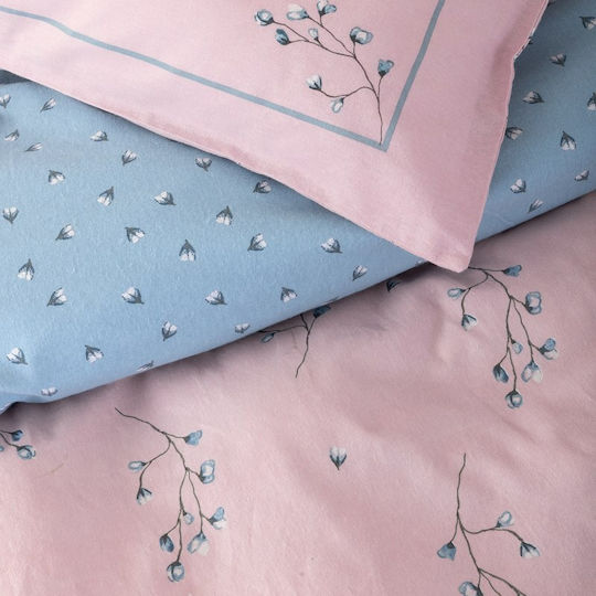 Nima Elisa Σετ Σεντόνια Υπέρδιπλα 240x260εκ. Pink-blue (4τμχ)