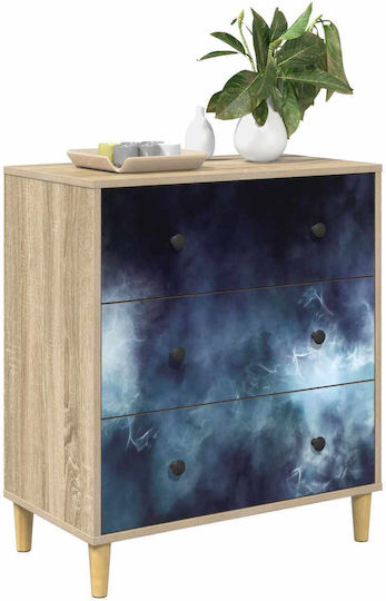 Bedroom Chest of Drawers Wooden Raalte Blue 66x36.5x75 cm