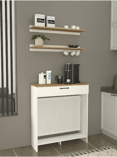 Wooden White Console L90xW25xH100cm Wooden White Console L90xW25xH100cm