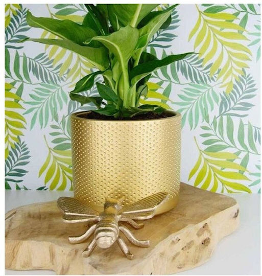 Lumarko Ceramic Flower Pot Gold 19x19 cm Lumarko Ceramic Flower Pot Gold 19x19 cm