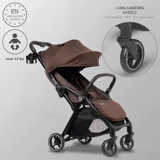 Arella Kinderwagen Geeignet für Neugeborene Coffee Brown 7,8 kg