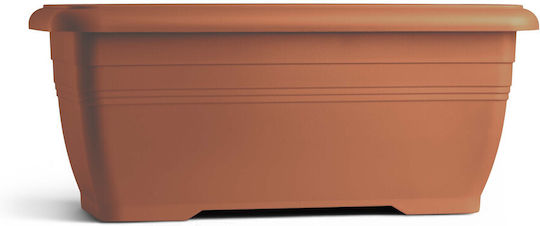 Viomes Planter Box Plastic Terracotta 60x33x26cm.