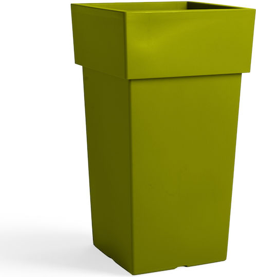 Flower Pot Tetp Linea 26lt-27x27x50h Cm-green/yellow