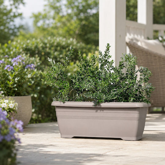 Planter Box Terracotta 45L-70x34x27h cm-Gray Brown