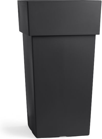 Viomes Pot Plastic Charcoal 33x33x60cm.