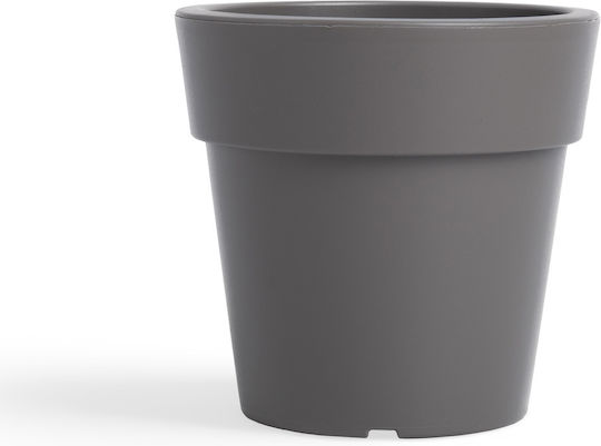 Viomes Linea Pot Plastic Grey Brown (Taupe) 35x35x33cm.