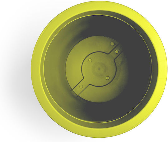 Flower Pot Round Linea 10lt-d25x34h cm-green/yellow