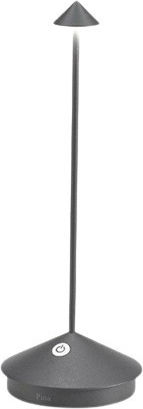 Zafferano Pina Pro Table Lamp LED with Gray Shade and Base