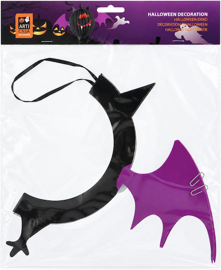 Felinar Suspendat din Hârtie în Formă de Liliac pentru Halloween 28x18 Cm