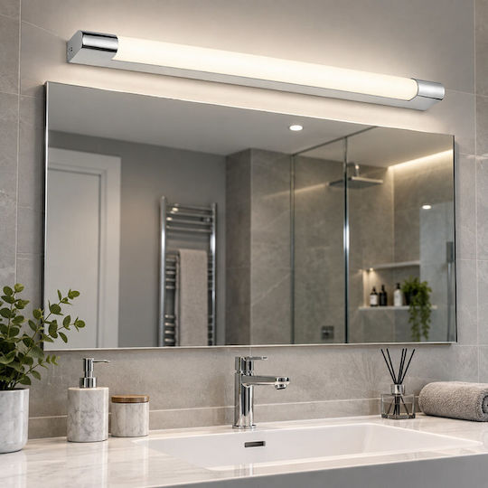 Elmark Lamp Bathroom with Integrated LED and Natural White Light Silver 60x40cm