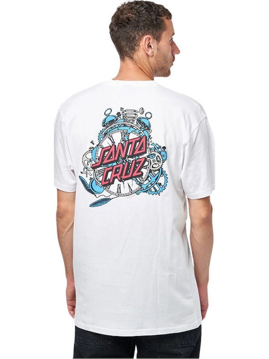 Santa Cruz Grabke Exploding Dot T-shirt White SCA-TEE-13938