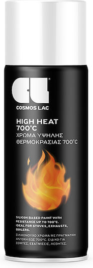 Cosmos Lac Spray Farbe High Heat Hochtemperatur mit Matt Effekt White 400ml