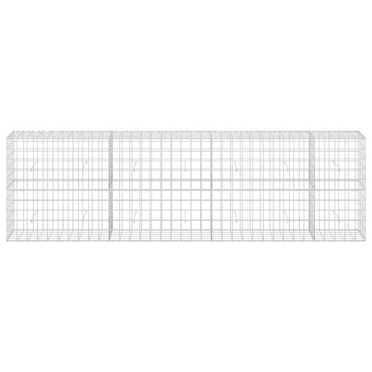 vidaXL Steel Gabion Box for Garden Fencing 10x10 cm Silver
