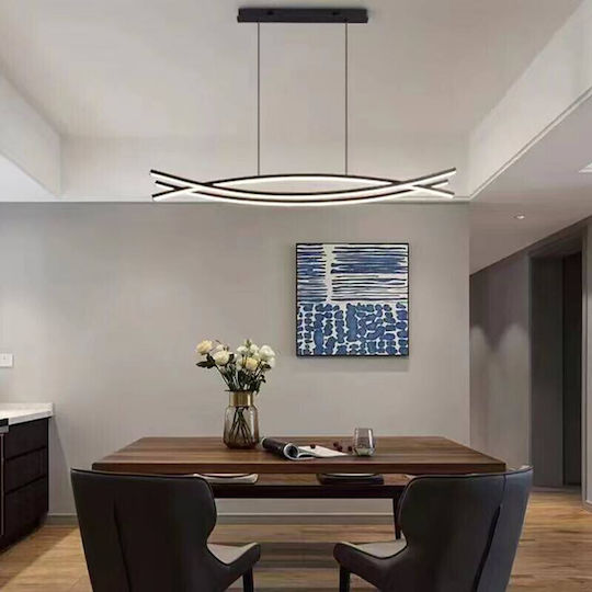 ArkoLight Black LED Pendant Light with Adjustable White Light 100x15x103 cm