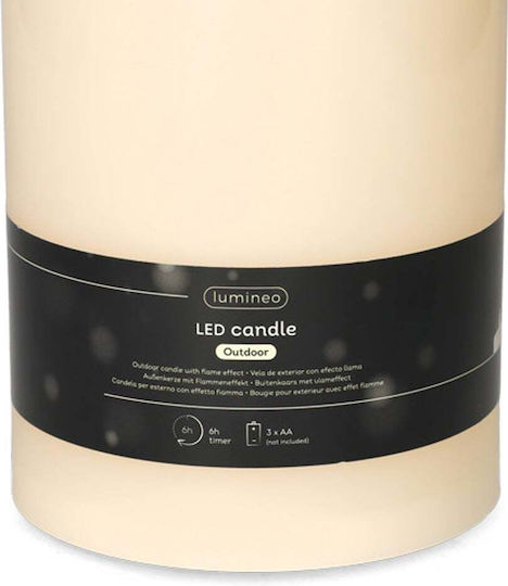 Lumineo Διακοσμητικό Φωτιστικό LED Θερμό Λευκό Κερί 12.5x12.5εκ.