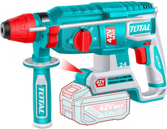 Total N/A Impact Rotary Hammer Battery Brushless 42V 2x2Ah With SDS Plus Socket