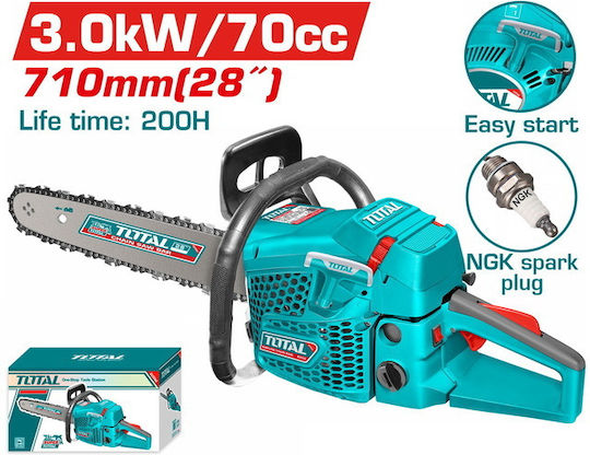 Total Gasoline Chainsaw 4hp with 71cm Blade and Easy Start