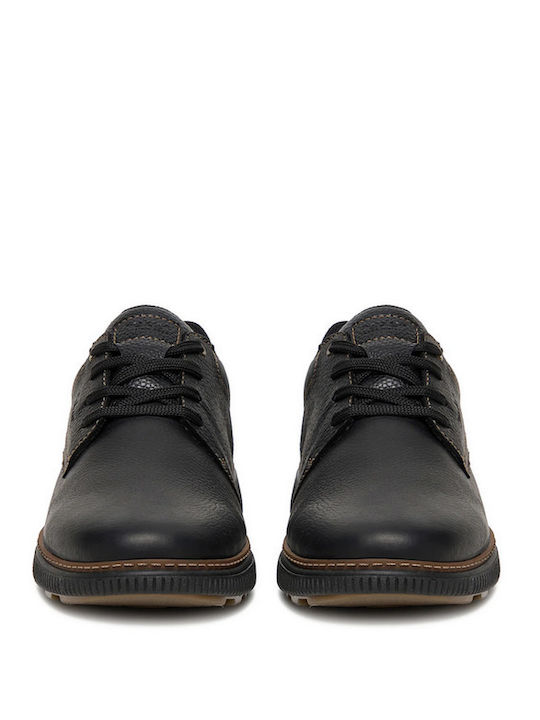 Anatomic Black Leather Men's Casual Shoes