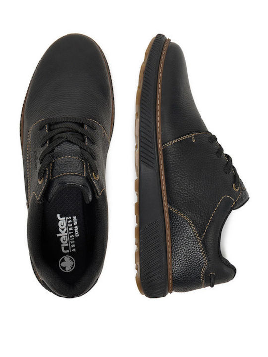 Anatomic Black Leather Men's Casual Shoes