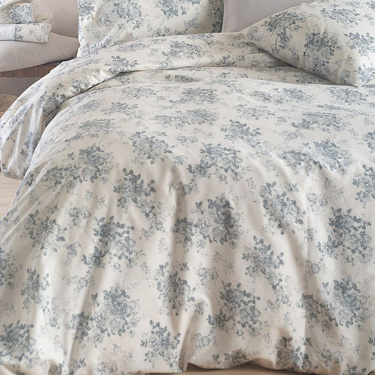 Rythmos Set Single Quilt 160x240cm Gardenia Blue 2pcs