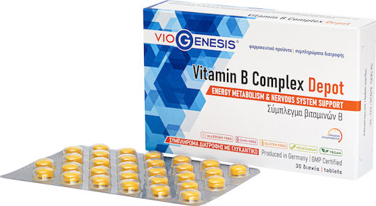Viogenesis Vitamin B Complex Depot 30 Comprimate