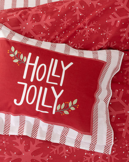 Nima Holly Super-Double Set 4 Pieces 160x232+32cm with Elastic Red Nima Holly Super-Double Set 4 Pieces 160x232+32cm with Elastic Red