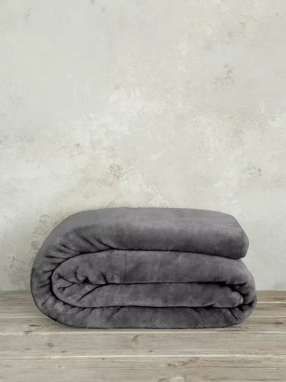 Nima Coperta Ημίδιπλη 180x220εκ. Dark Gray Nima Coperta Ημίδιπλη 180x220εκ. Dark Gray