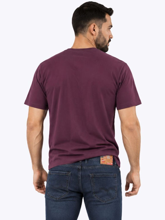 T-shirt Μπορντο