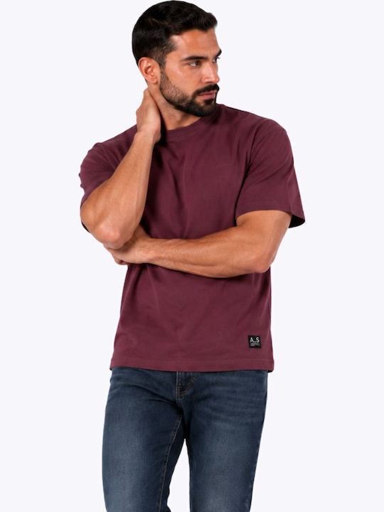 T-shirt Μπορντο