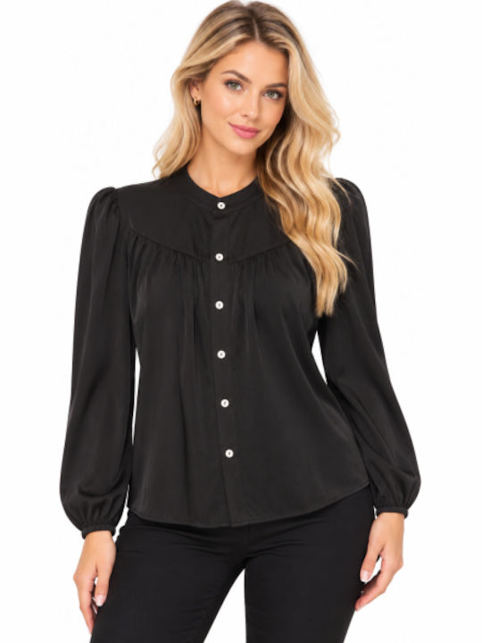 Long Sleeve Women's Shirt Black WC-AM23-2013-27SH-BLACK