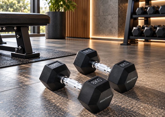 MegaFitness Sechseckhantel 1 x 8 kg