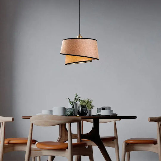 Opviq Stage Chandelier Brown Pendant Light with E27 Socket 10x10 cm