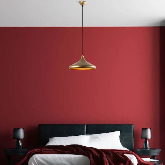 Opviq Eysan Hängelampe Gold für 27 E27-Leuchtmittel 34x34x27 cm