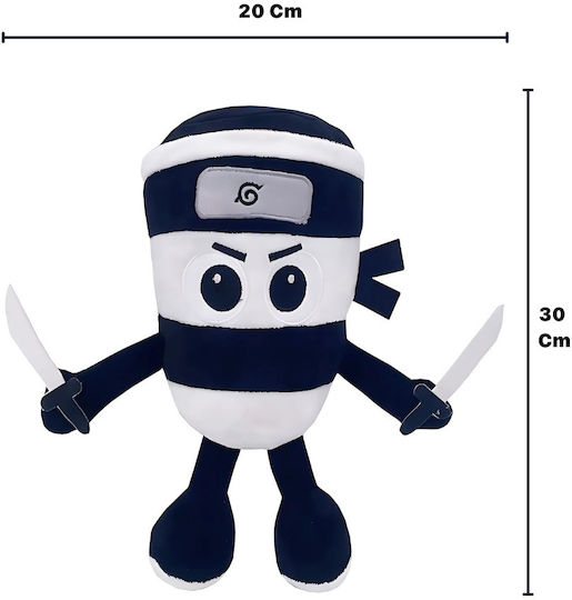Ninja Avaleea Ninjolino Jucărie de Pluș Brainrot Series 30 Cm X 20 Cm Negru Alb