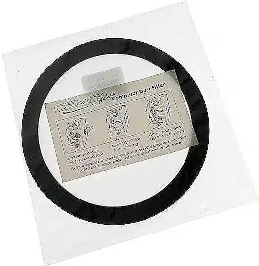 Demciflex Dust Filter 120mm Round Black White