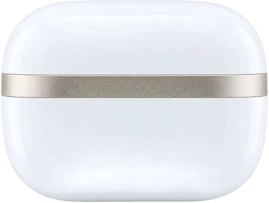 Glossy Gold Lineprinted Classic Logo Earbud Bluetooth Handsfree Ακουστικά με Θήκη Φόρτισης Χρυσά