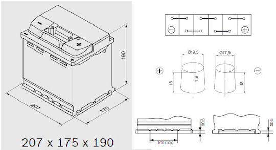 Батерия За Автомобил Bosch S4e02 Start Stop Efb 12v 50ah 550en