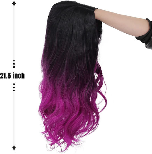 Animis Beauty Perucă cu Păr Sintetic de Culoare Violetă 60 cm