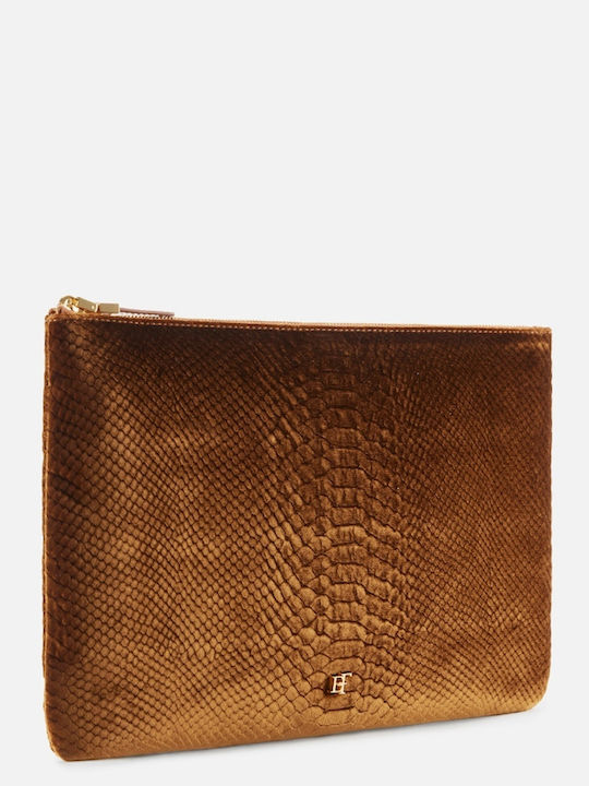 Γυναικείο Clutch Croco Μπεζ