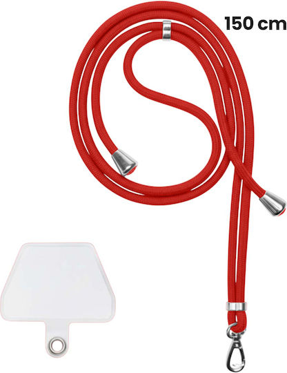 TelForceOne Universal Lanyard Каишка за врата за мобилни телефони Червен