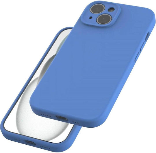 Калъф за iPhone 15 Spacecase Silicone Mag Case Силиконов MagSafe Син 5905719142704
