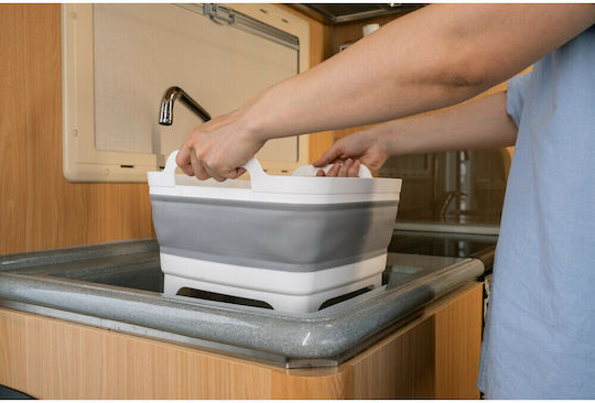 Foldable Sink Drainage Plug Hand Grips White Grey 12lt 7>20cm Lampa L4072.2