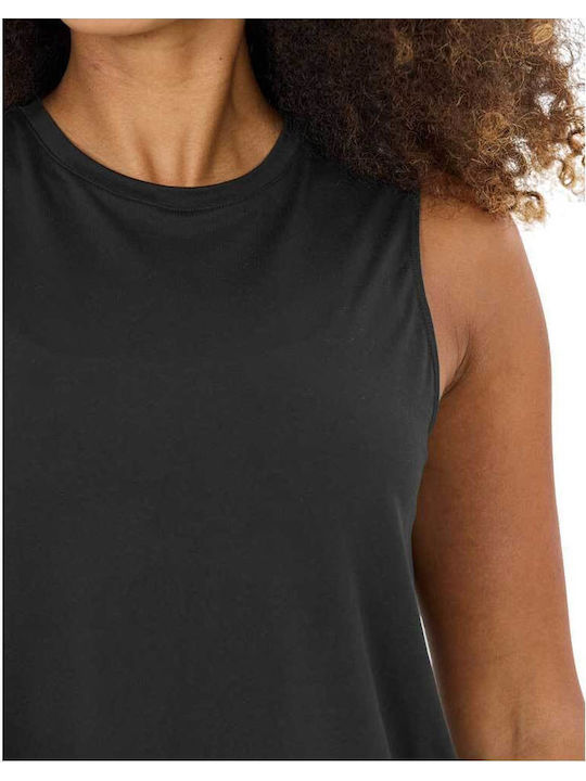 Women's Sports Sleeveless Black Top