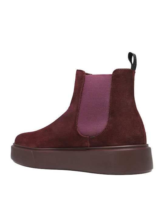 Wildleder Damen-Stiefeletten Rubino