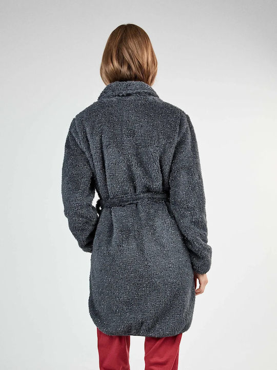 Gisela Winter Women's Robe Anthracite
