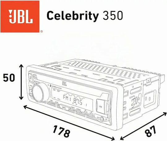 JBL Celebrity 350 Ραδιόφωνο Αυτοκινήτου 1 DIN (Bluetooth/USB)